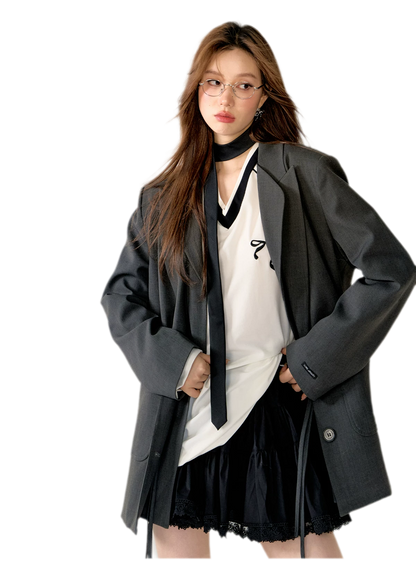 Blokette Jersey V-Neck Set