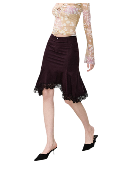 Lace Mermaid Midi Skirt