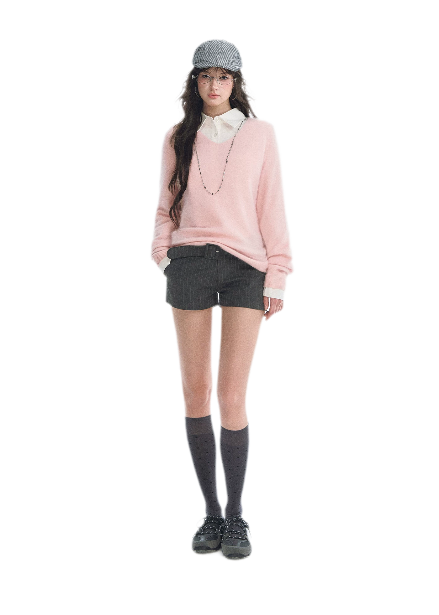 Brushed V-Neck Wool Sweater