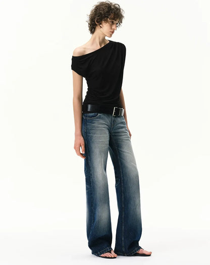 Low-Rise Straight Jeans