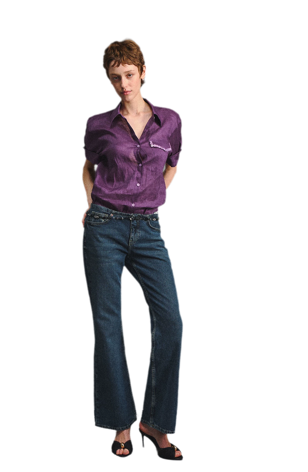 Linen Relaxed Cuff Shirt