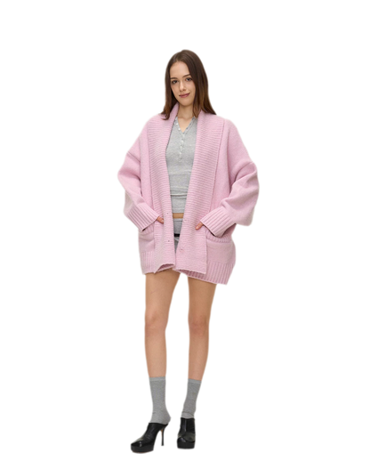 Dense Knit Shawl Cardigan