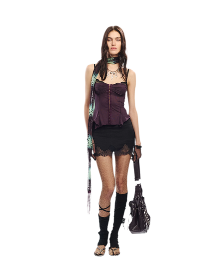 Original Lace Splicing Mesh Camisole
