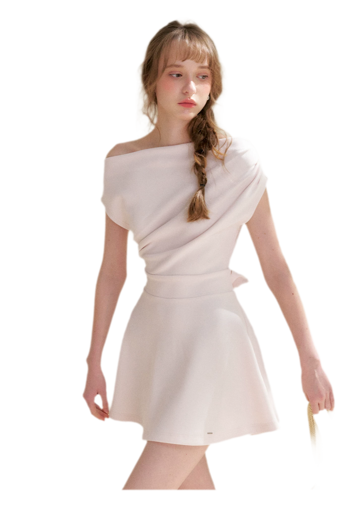 Romantic French Off-Shoulder Short Dress