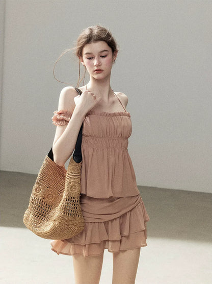 Pleated Chiffon Mini Set