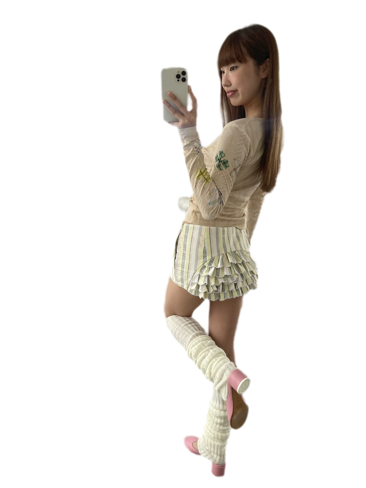 Ruffled Low-Rise Mini Skort