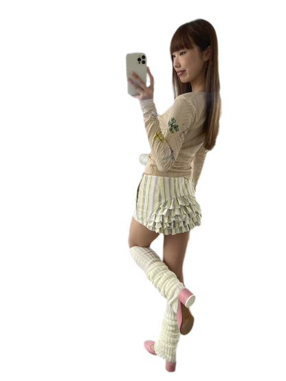 Ruffled Low-Rise Mini Skort
