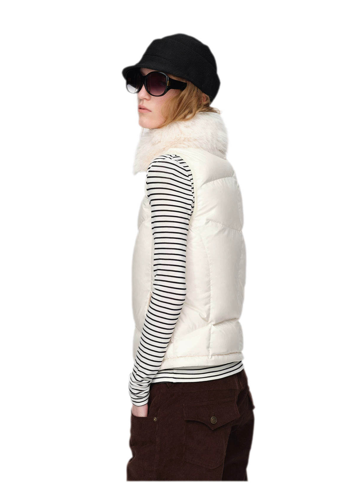 Gilet matelassé en duvet brillant