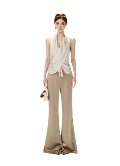 CYNR Satin Drape Flare Pants – view 15