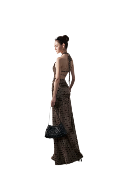 Polka Dot Backless Dress