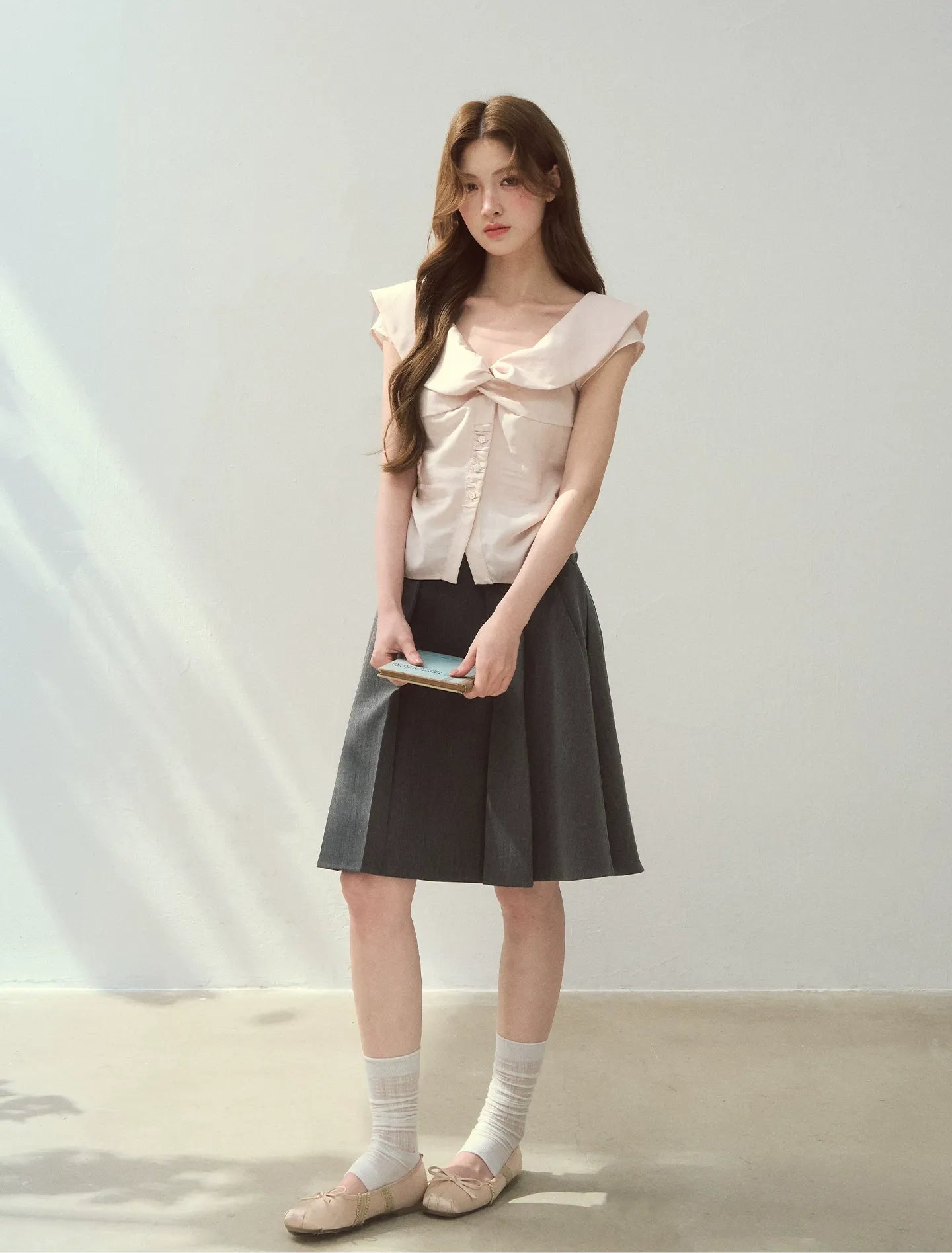 Lyocell V-Neck Blouse