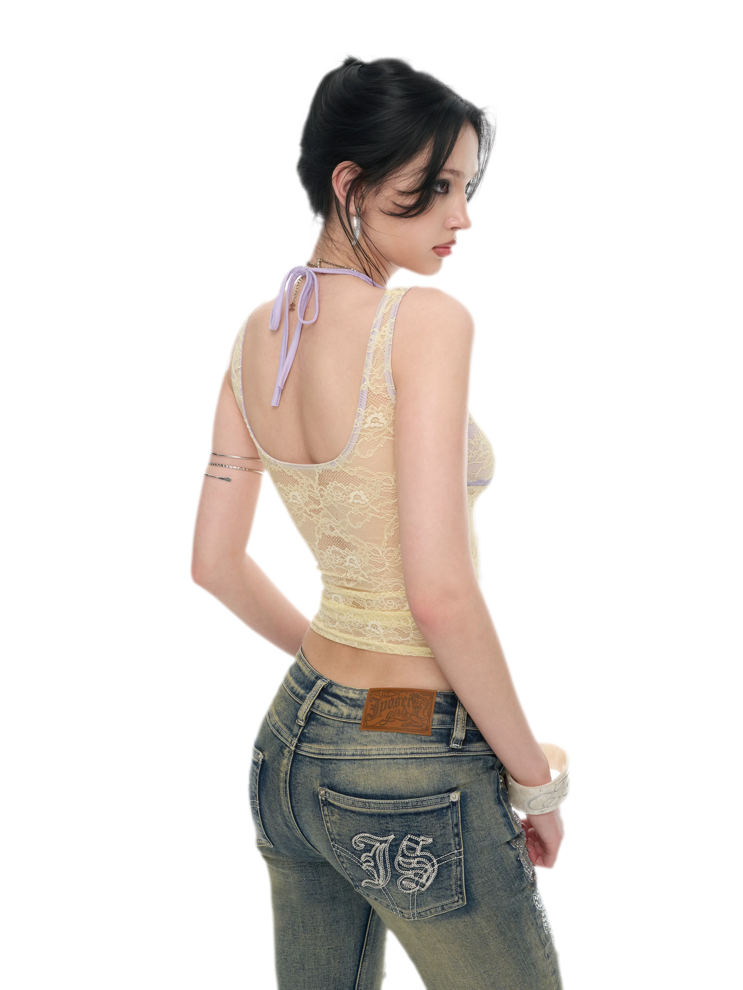Y2K Lace Halter Camisole