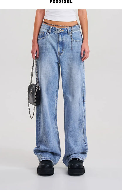 Cross Statue Wide Straight Jeans