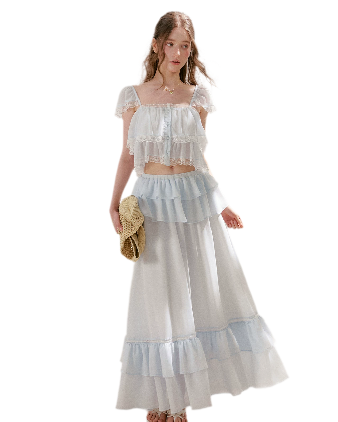 Romantic French Lace Two-Piece Set