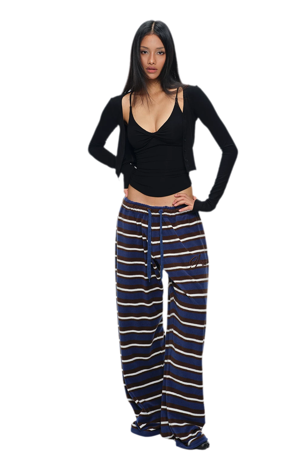 Twisted Bust Camisole Cardigan Set