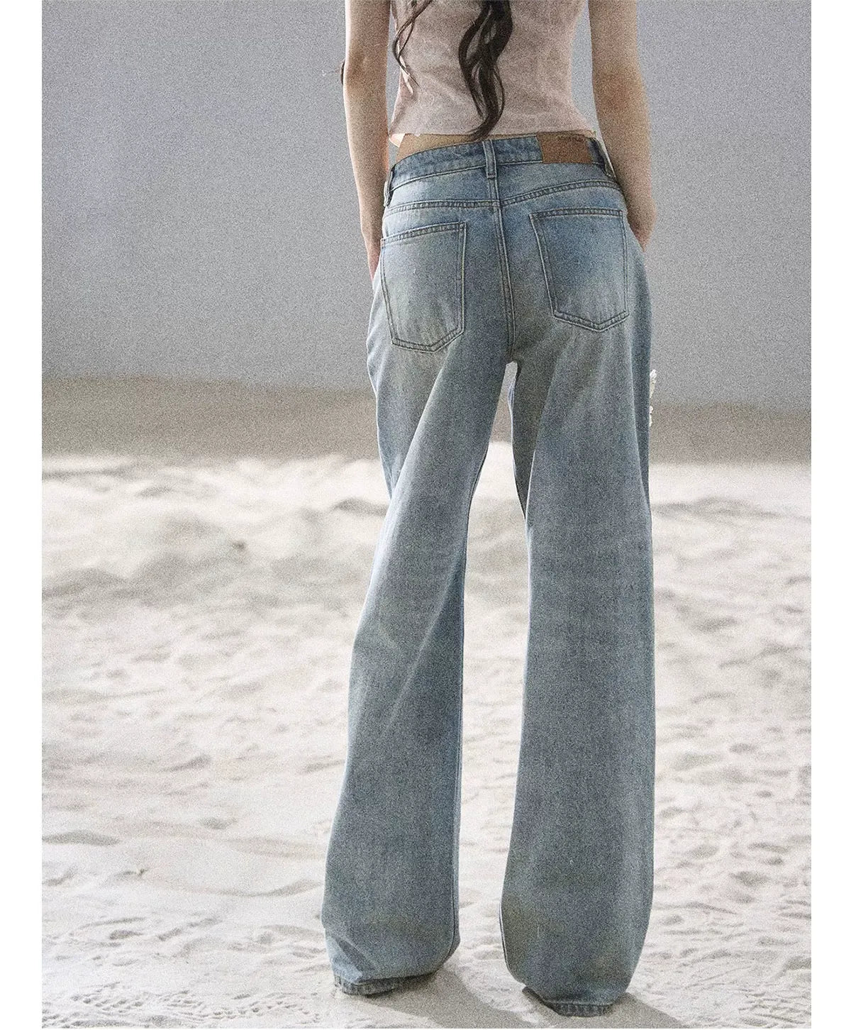 Embellished Wide Leg Jeans