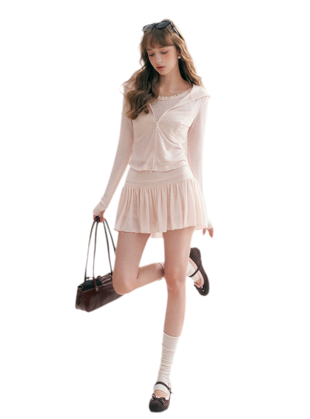 Lyocell Hooded Skirt Set