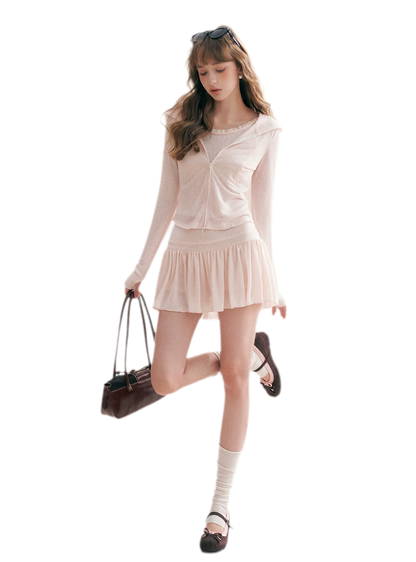 Lyocell Hooded Skirt Set