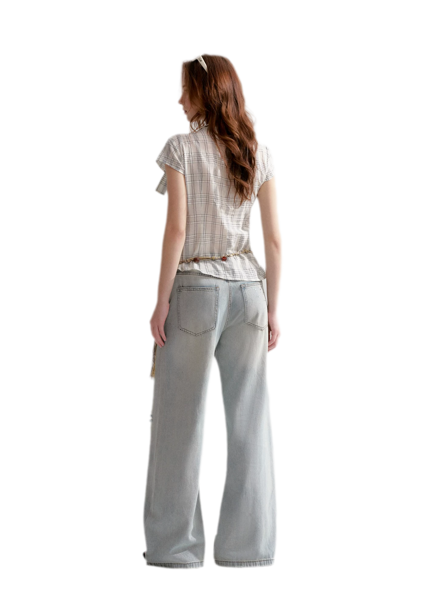 Washed Rhinestone Jeans