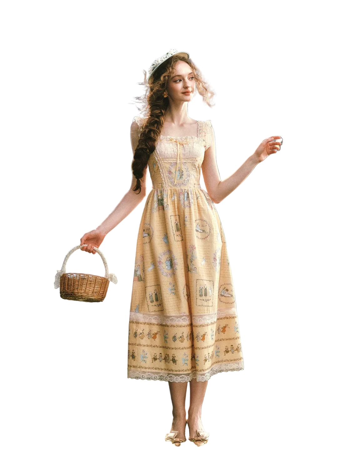 French Country Cotton Floral Dress