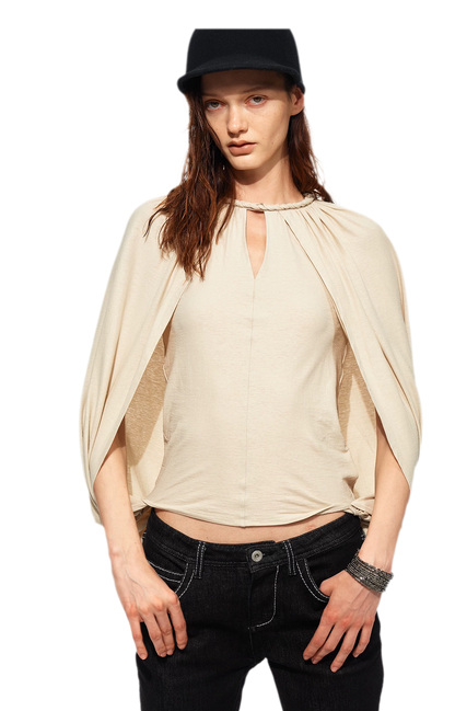 Cotton Cape Sleeve Top