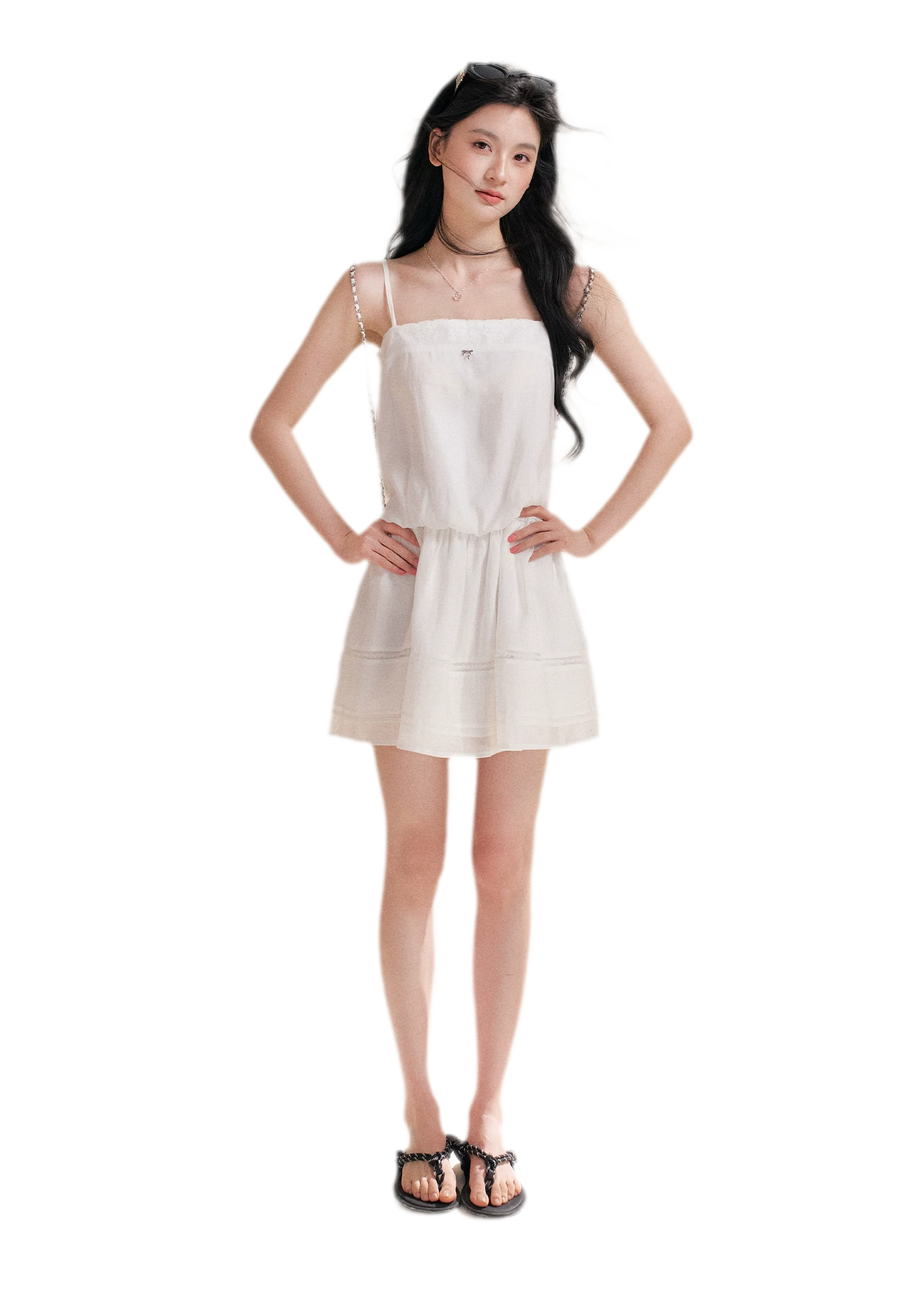 Soft Tencel Lace Dress &amp; Cardigan Set