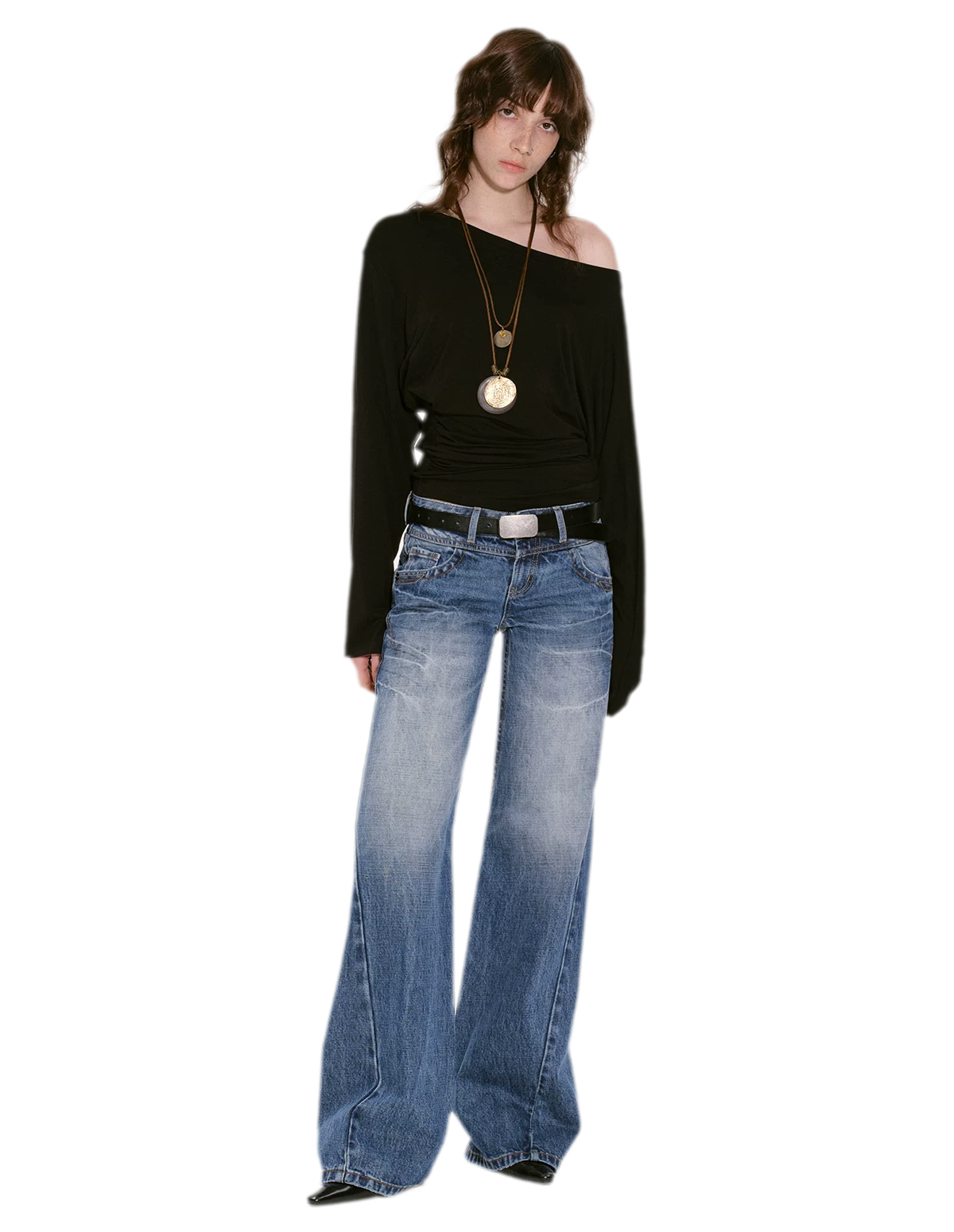 Lyocell Off-Shoulder Cropped Top