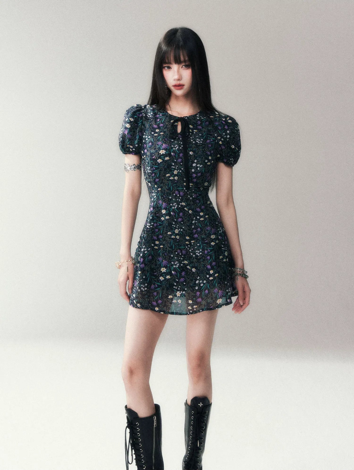 Ink Lily Vintage Mini dress Black / M