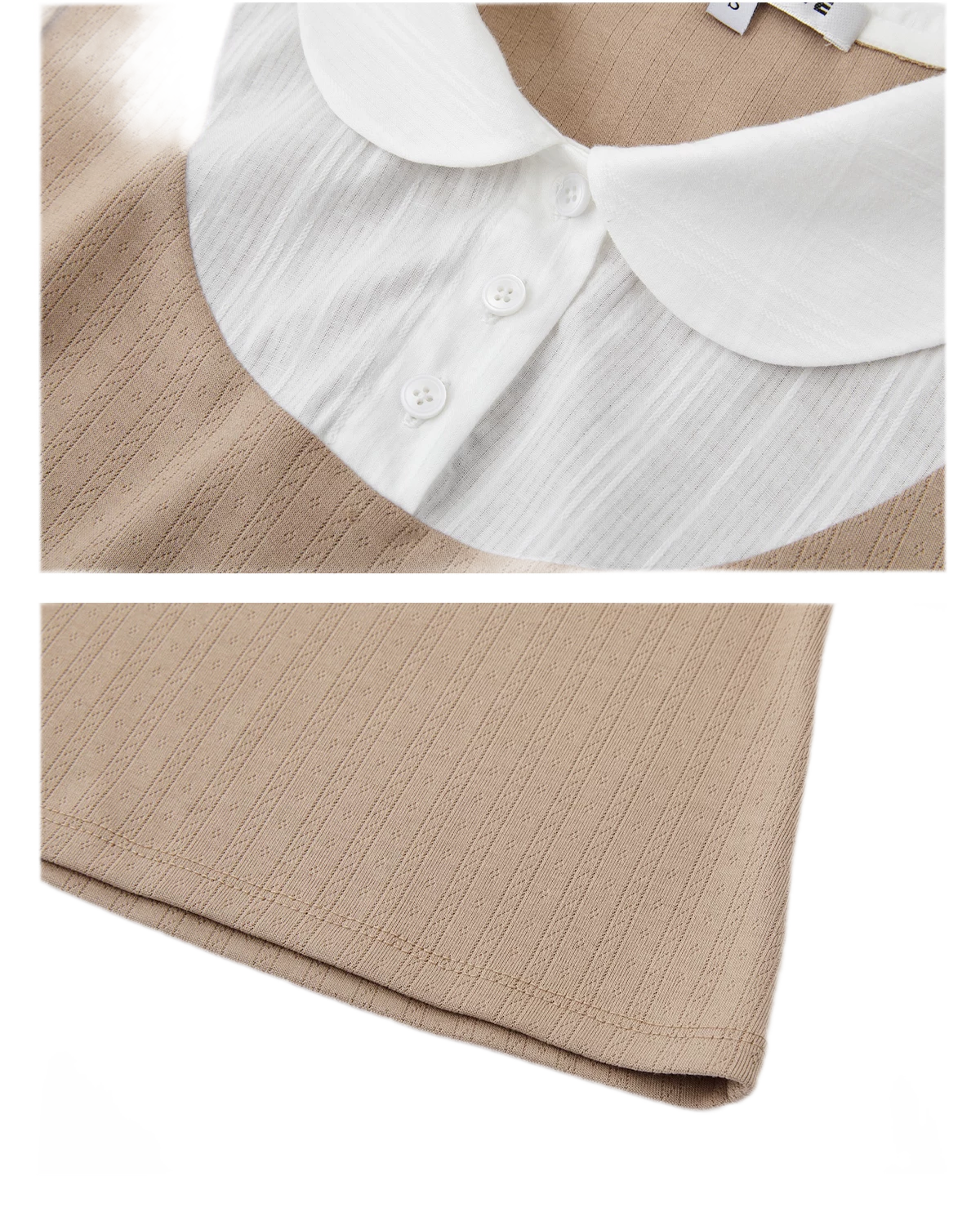 Faux Layered Collar T-Shirt