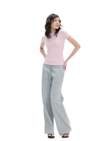 Low-Rise Wide-Leg Loose Sweatpants