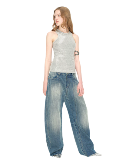 Vintage Washed Lightning Jeans
