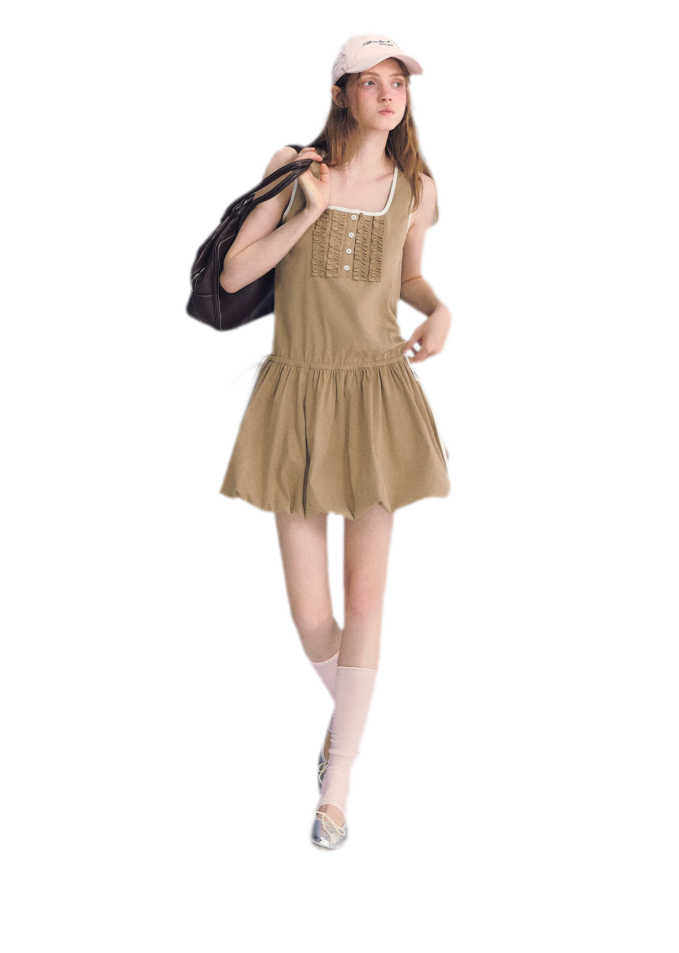 Ruched Lace Bubble Dress