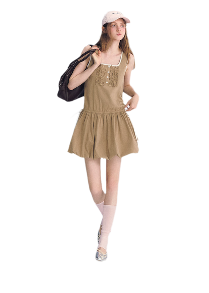 Ruched Lace Bubble Dress