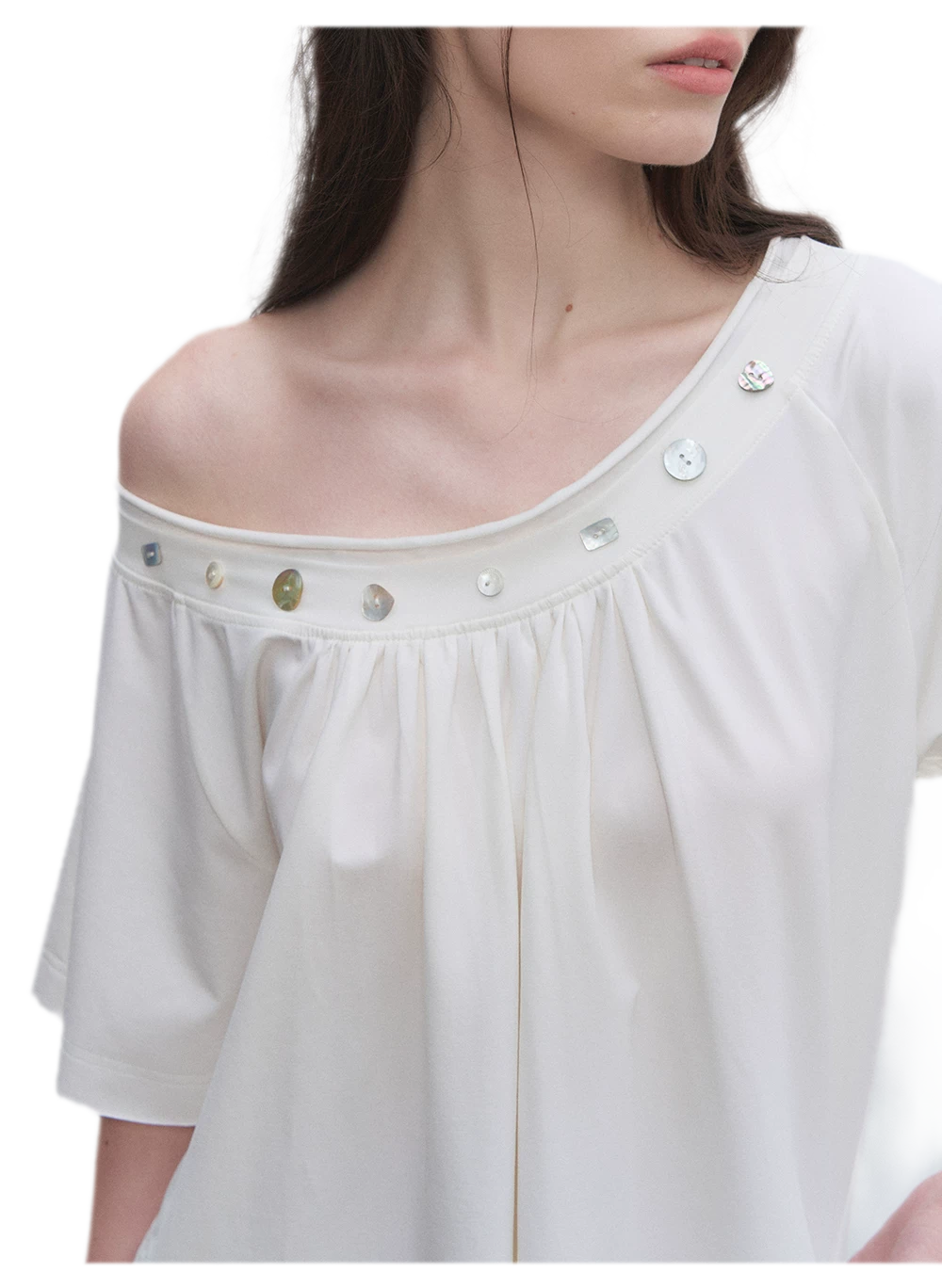 Modal Asymmetric Draped Top