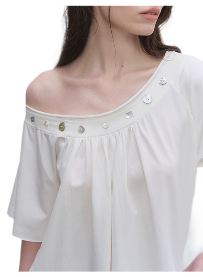 Modal Asymmetric Draped Top