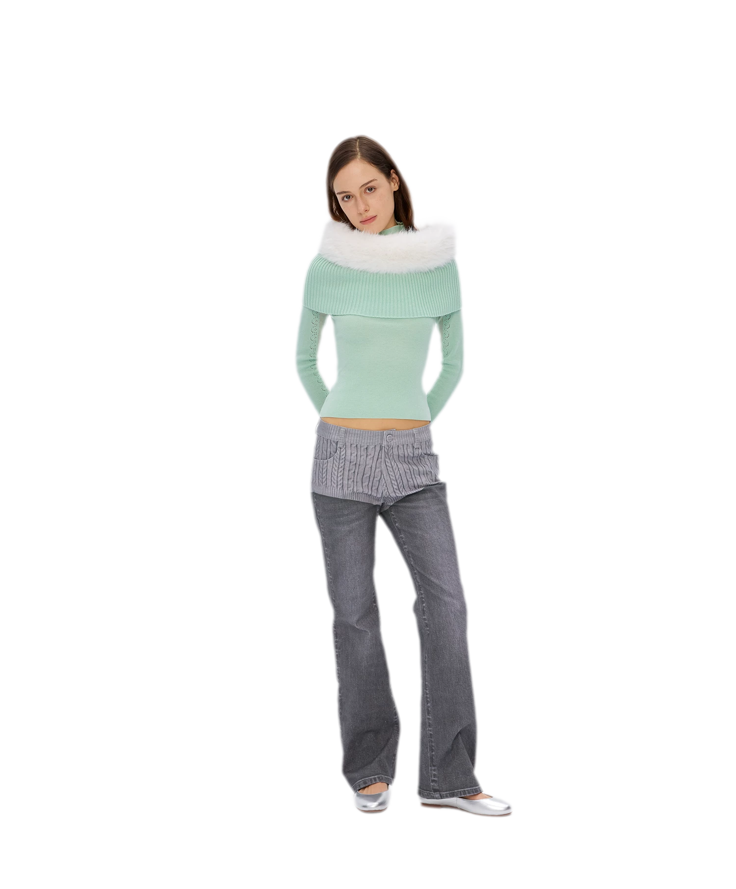 Wool Rib Knit Top