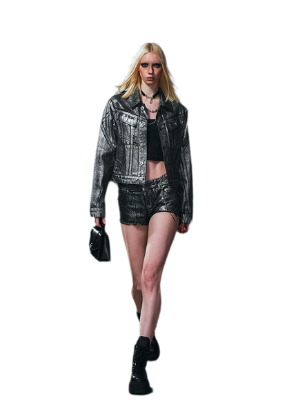 Wild Phantom Ultra Low-Rise Denim Shorts