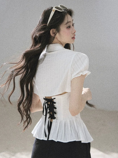 Textured Puff Sleeve Blouse