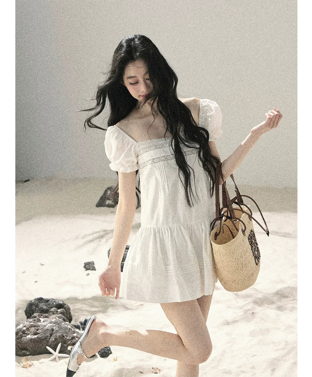 Cloudy Lace Puff Dress