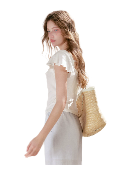 Lace Cowl Neck Tee