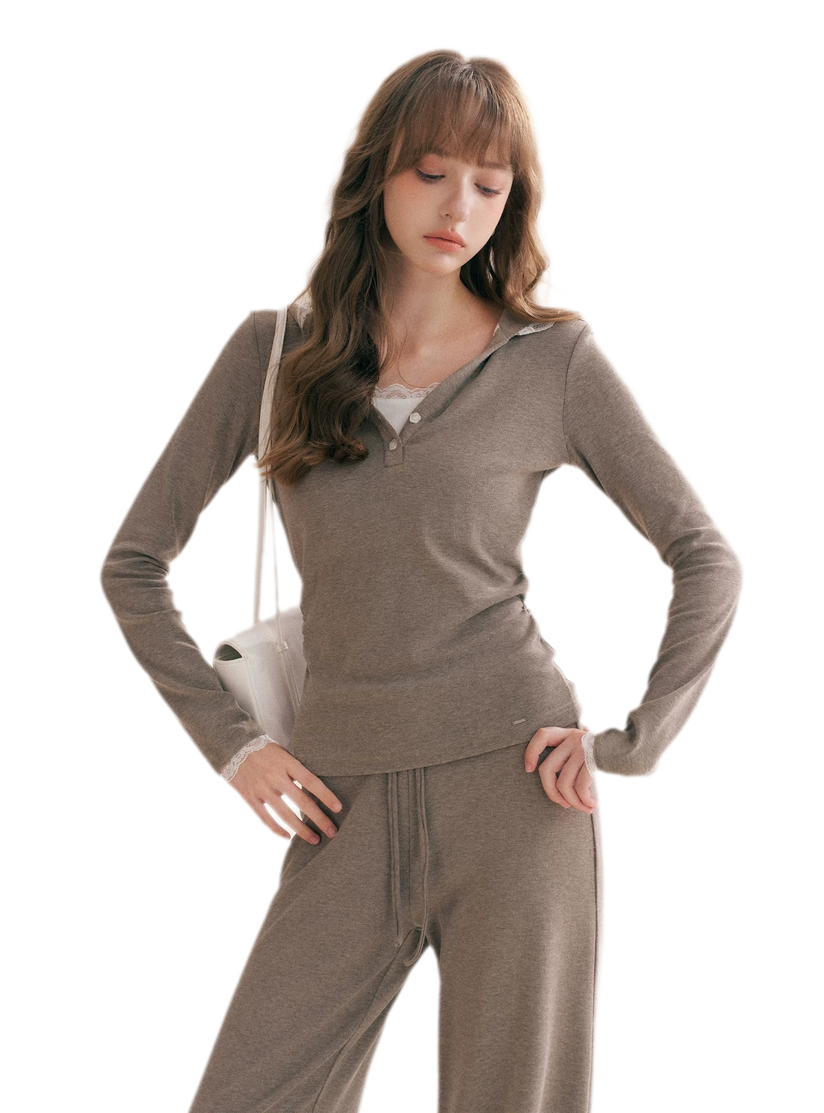 Lace-Trim Layered Two-Piece Set
