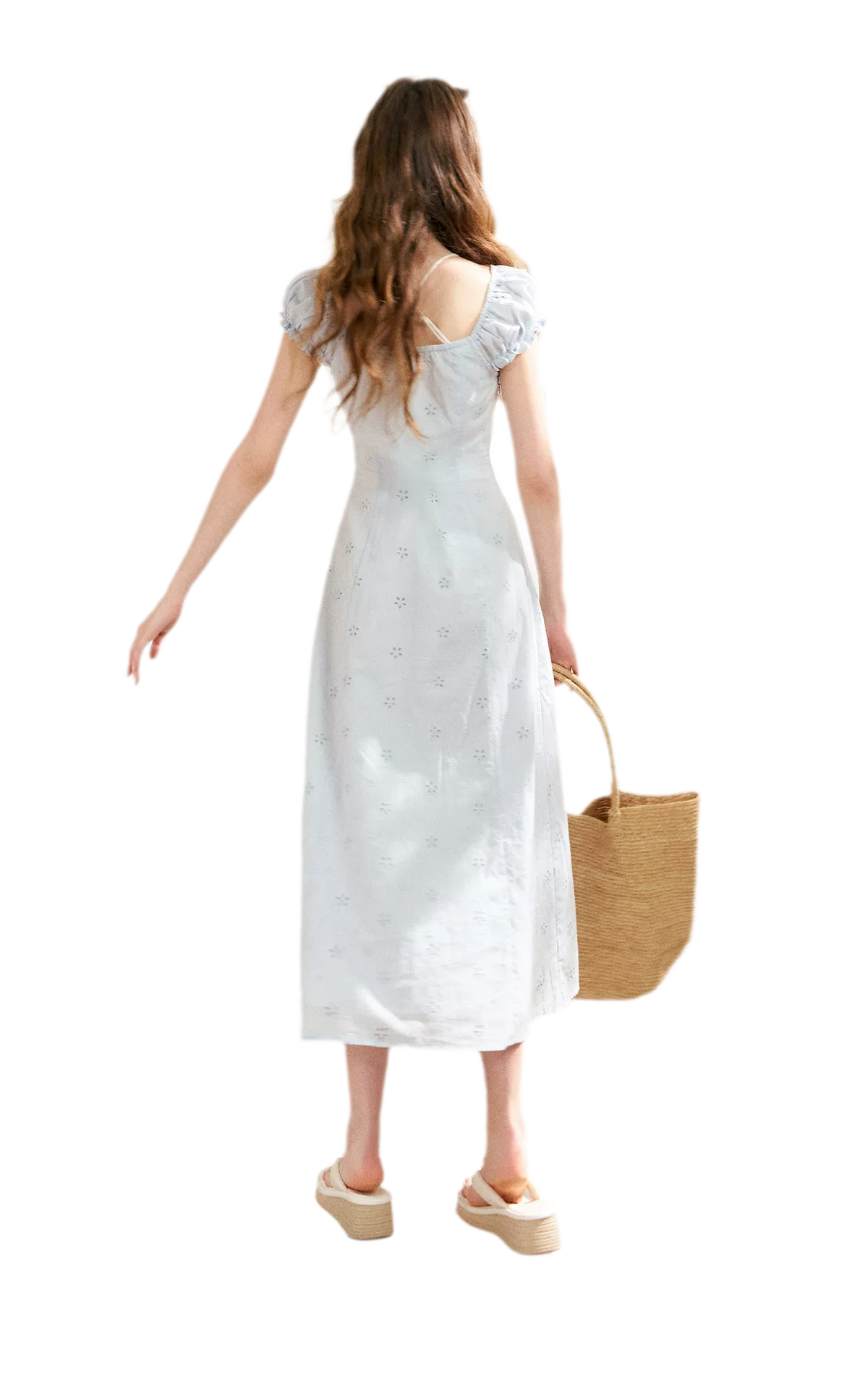 Embroidered A-Line Short Sleeve Dress