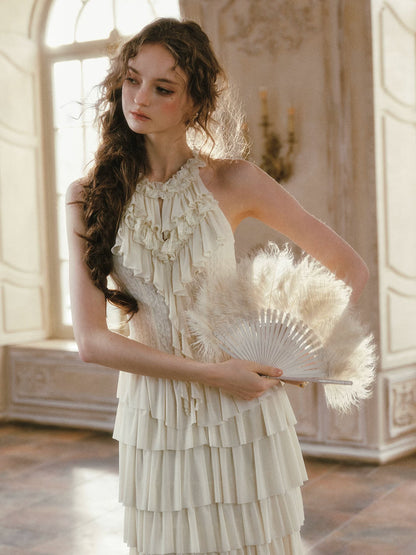 Ruffled Corset Fishbone Dress