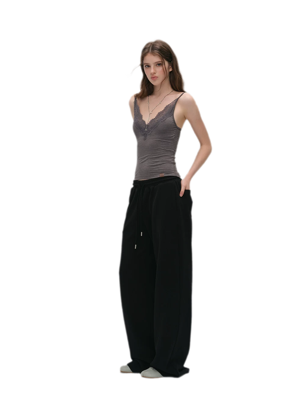 Lace Trim Built-In Bra Cami