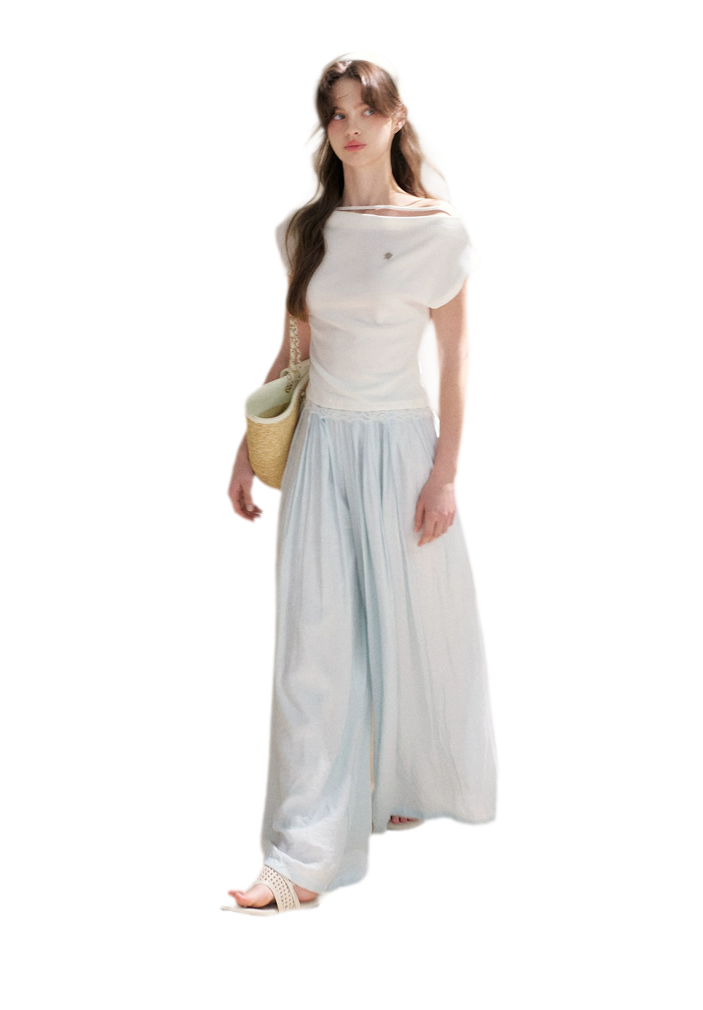 Pleated Wide-Leg Pants