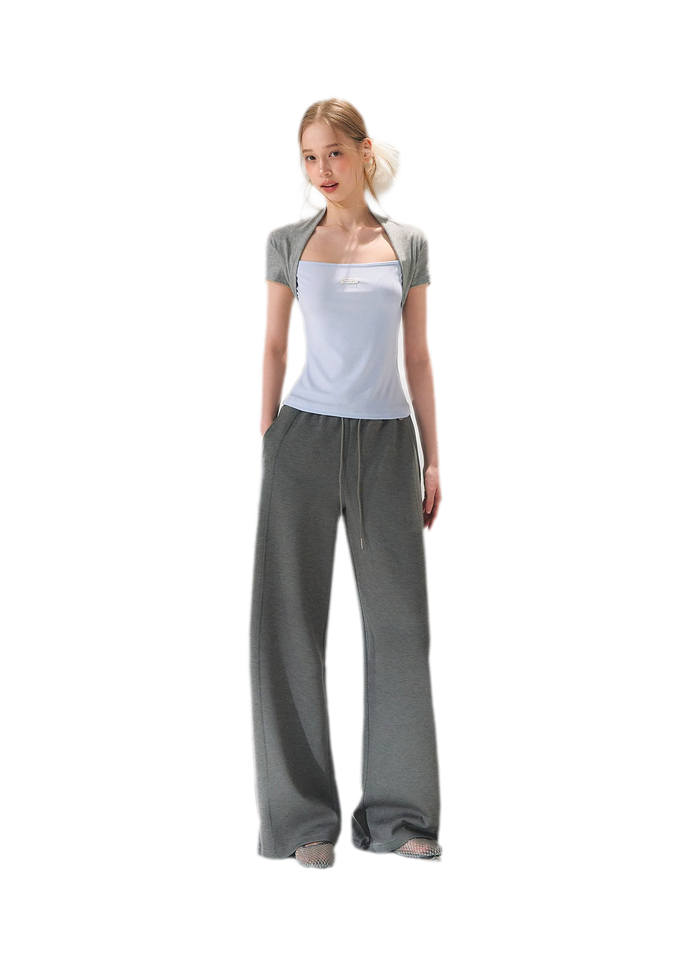 Colorblock Faux Two-Piece Tee
