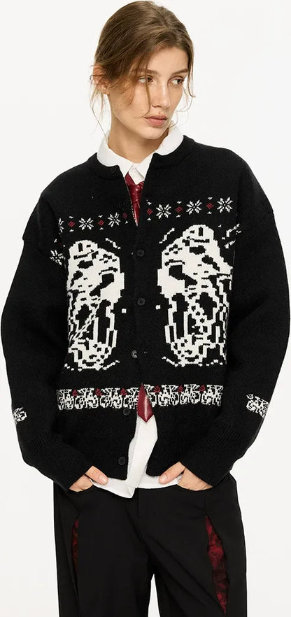 Fair Isle Relaxed Cardigan Sweater