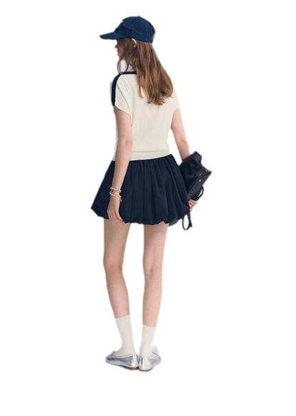 Contrast Trim Knit Top