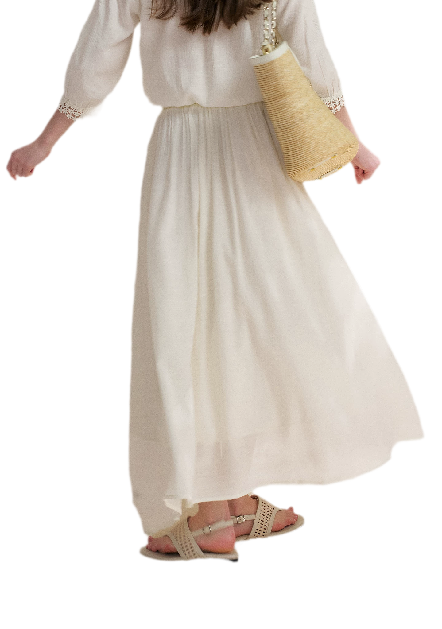 Asymmetrical Lace Off-Shoulder Top &amp; Skirt Set