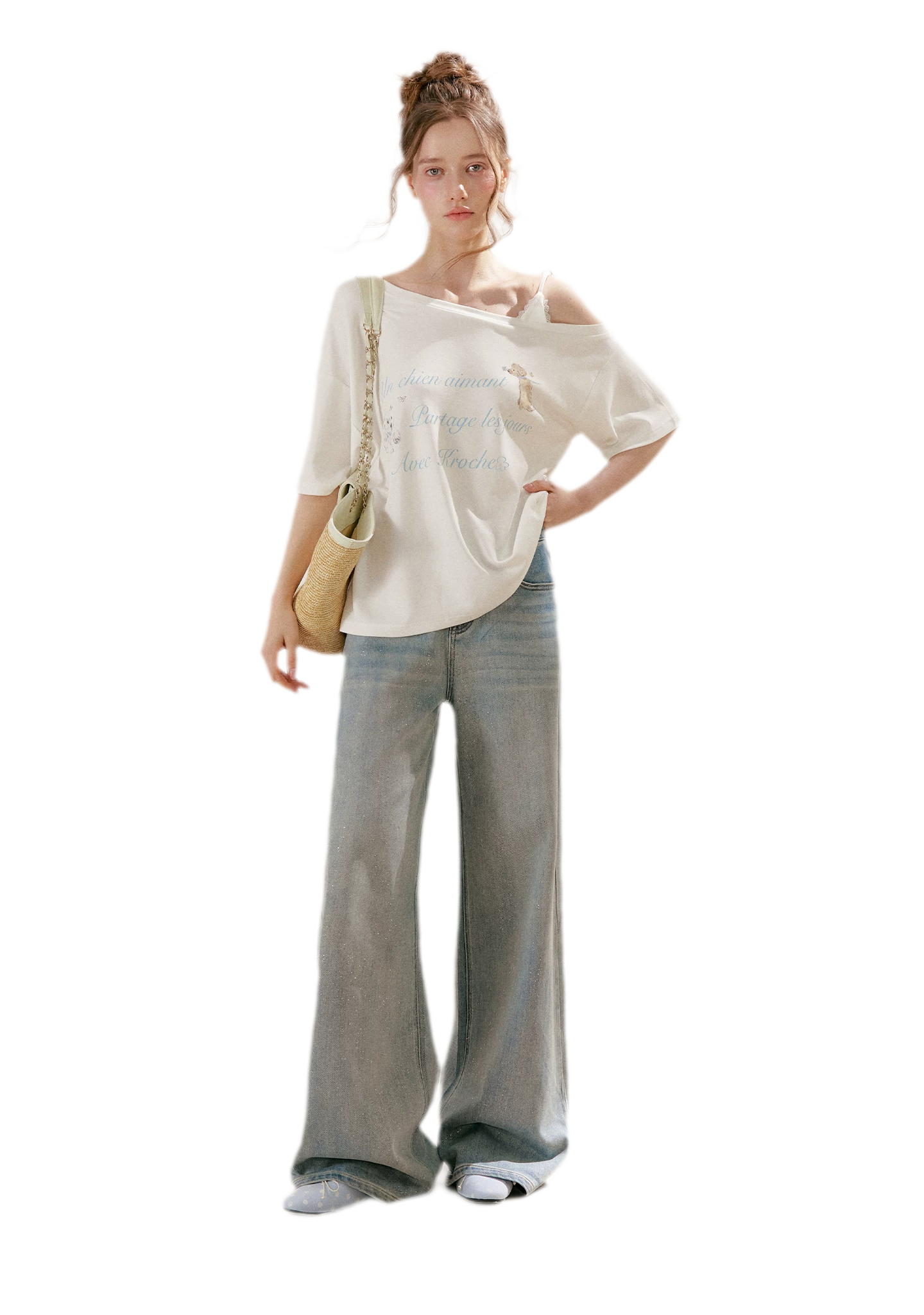 Lace Off-Shoulder Tee